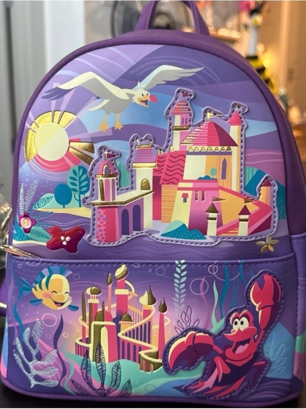 NWOT Little Mermaid Castle Loungefly Mini Backpack